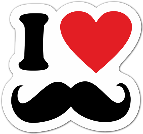 Pegatinas: I love Mostacho