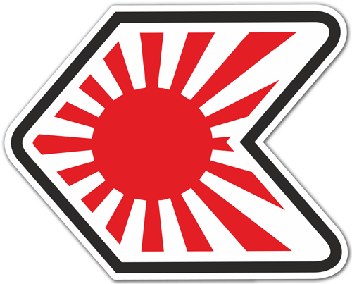 Pegatinas: Símbolo JDM Japón Sol naciente