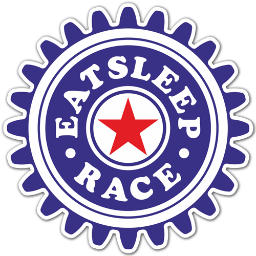 Pegatinas: Eat Sleep and Race