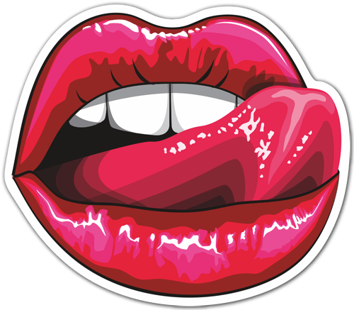 Pegatinas: Labios y lengua