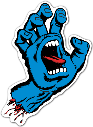 Pegatinas: Mano Gritando Santa Cruz Azul