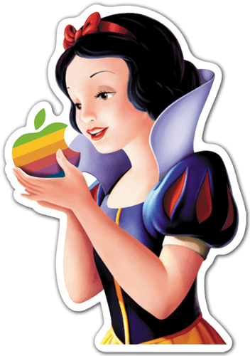Pegatinas: Blancanieves Apple
