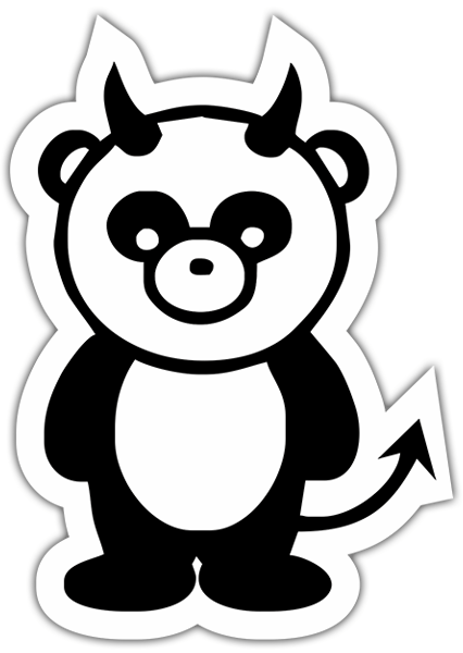 Pegatinas: Oso Panda demonio JDM