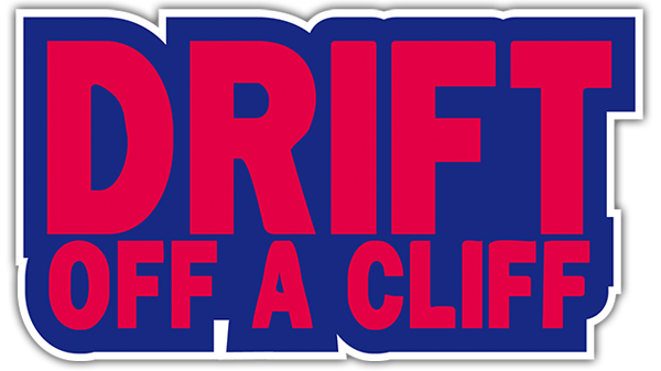 Pegatinas: Drift off a cliff