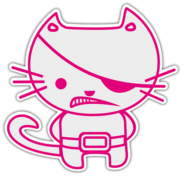 Pegatinas: Gato pirata