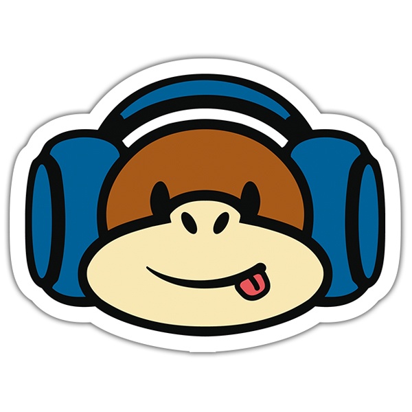 Pegatinas: Monkey Music DJ