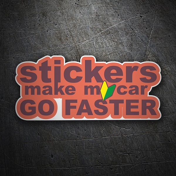 Pegatinas: Stickers make my car go faster