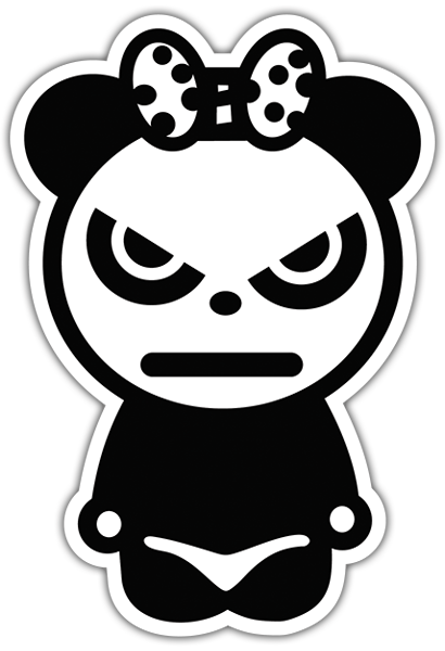 Pegatinas: Oso panda enfadado
