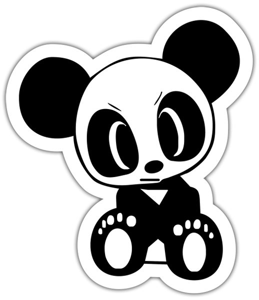 Pegatinas: Oso panda enfadado 2