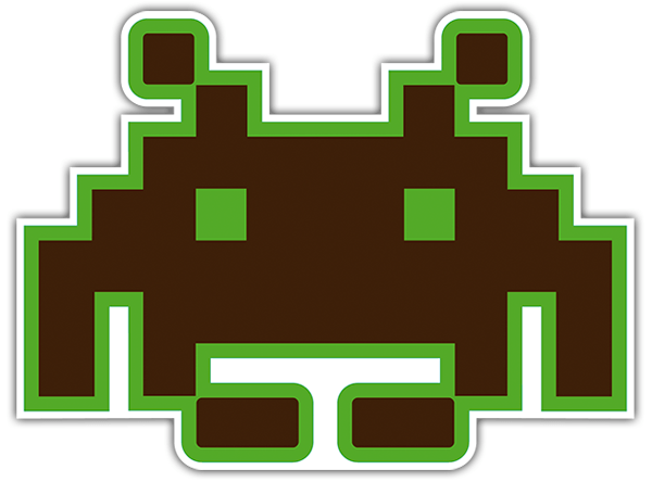 Pegatinas: Space invaders 1