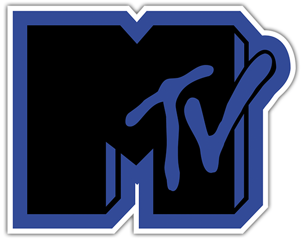 Pegatinas: MTV azul y negro