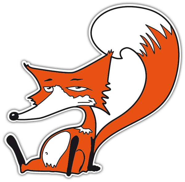 Pegatinas: Tired Fox