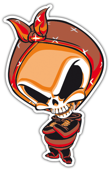 Pegatinas: Skull Bad Girl