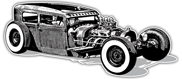 Pegatinas: Coche clasico