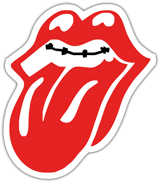 Pegatinas: Boca Rolling Stones