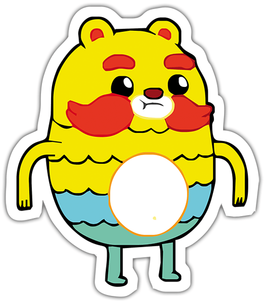 Pegatinas: Oso colorido
