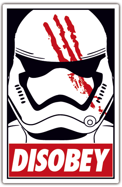 Pegatinas: Disobey Finn (Star Wars)