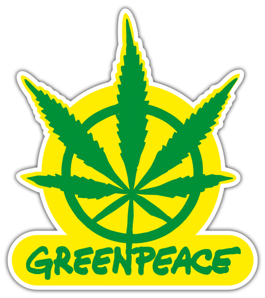 Pegatinas: Paz y marihuana