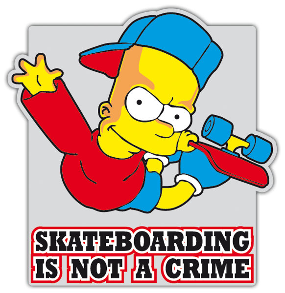 Pegatinas: Bart Simpon skate