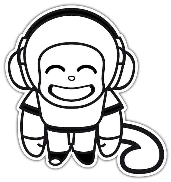 Pegatinas: DJ Monkey