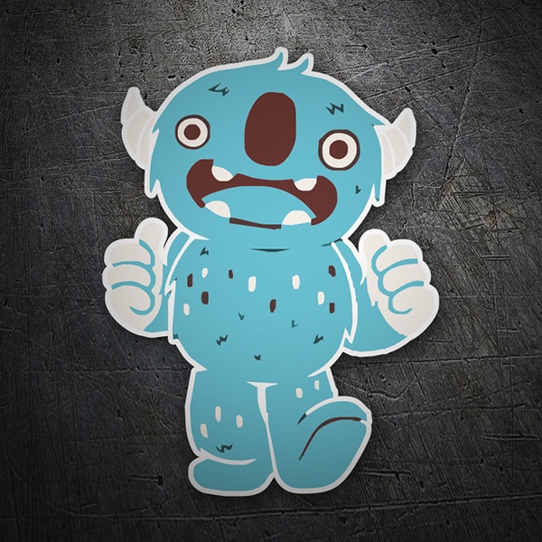 Pegatinas: Monstruo azul