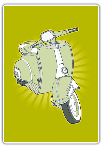 Pegatinas: Póster adhesivo Vespa