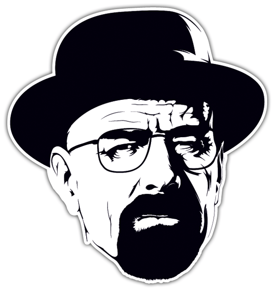 Pegatinas: Breaking Bad Walter White con sombrero