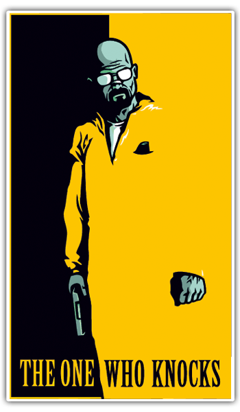 Pegatinas: Breaking Bad The one who knocks