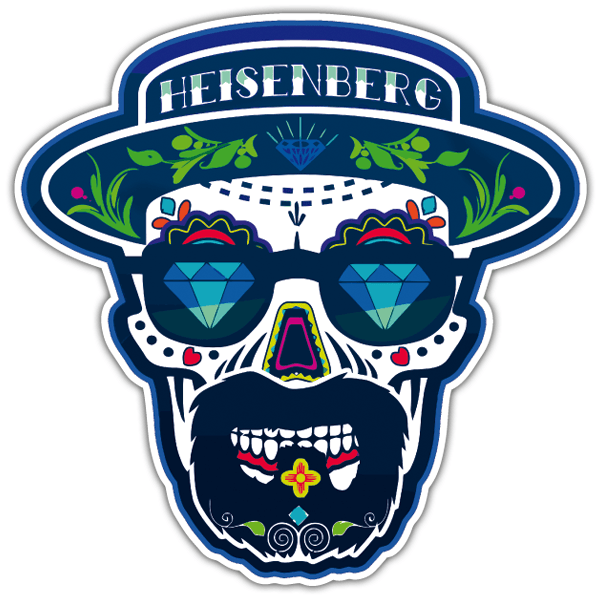 Pegatinas: Breaking Bad Mexican Skull