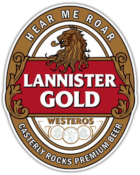 Pegatinas: Juego de Tronos Lannister Gold