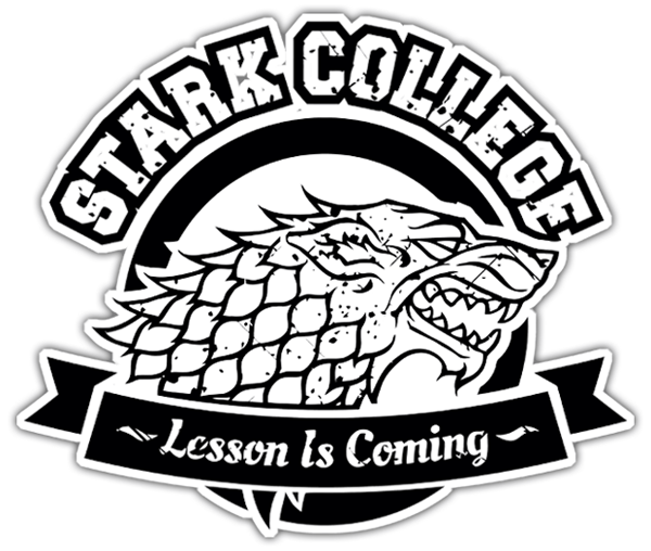 Pegatinas: Juego de Tronos Stark College