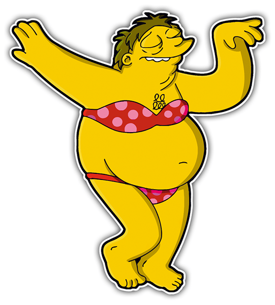 Pegatinas: Barney Bikini