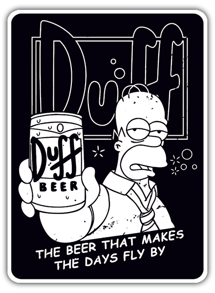Pegatinas: Homer anuncio Duff