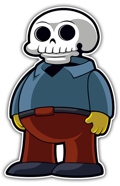 Pegatinas: Ralph Wiggum Calavera