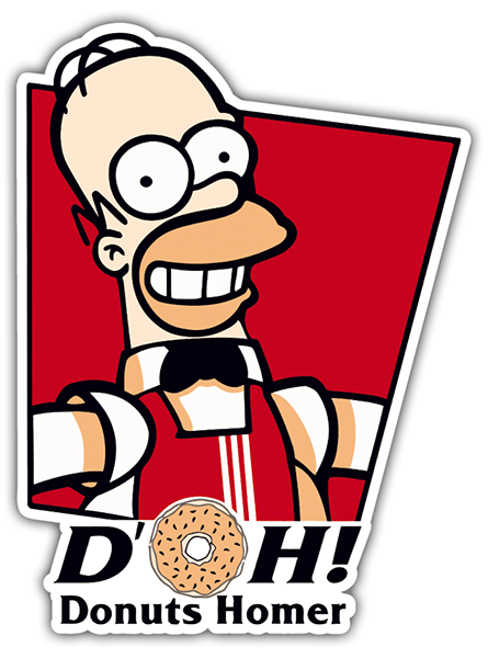 Pegatinas: Donuts Homer