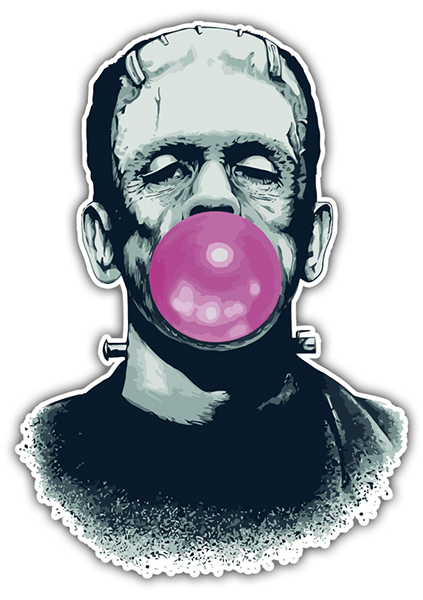 Pegatinas: Frankenstein con Chicle