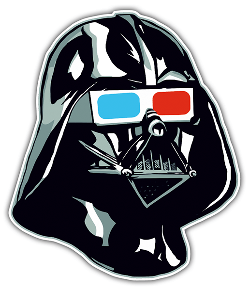 Pegatinas: Darth Vader con gafas 3D