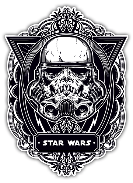 Pegatinas: Emblema Stormtrooper Calavera