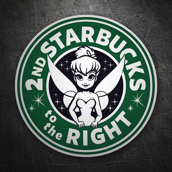 Pegatinas: Starbucks to the right