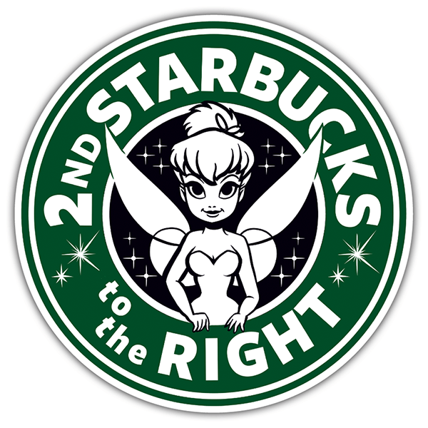 Pegatinas: Starbucks to the right