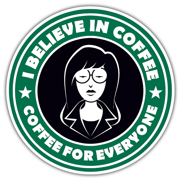 Pegatinas: I believe in coffee