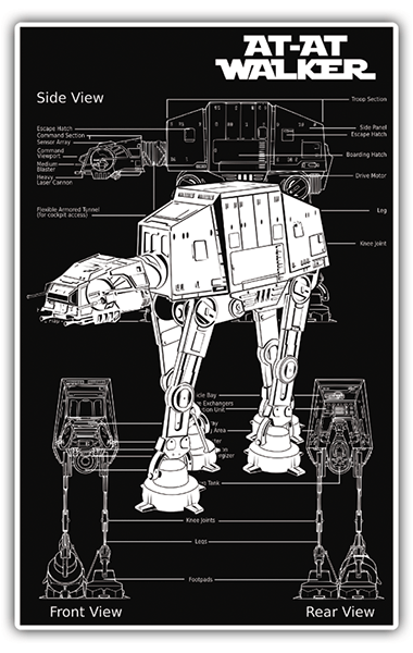 Pegatinas: Star Wars AT-AT