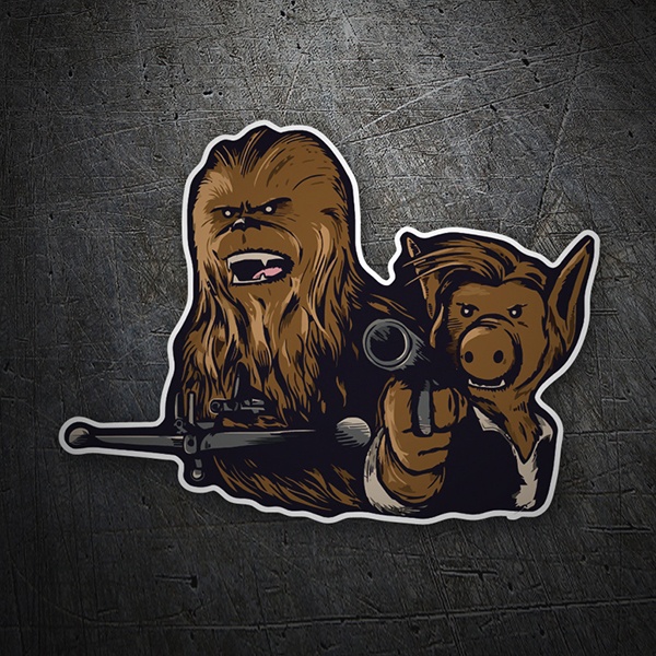 Pegatinas: Chewbacca y Alf Solo