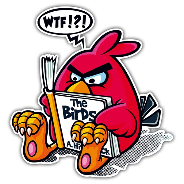 Pegatinas: Angry Birds Hitchcock