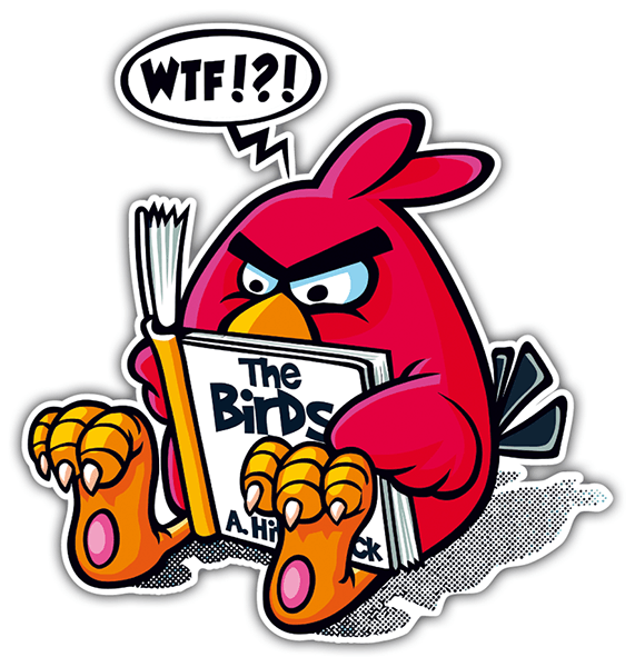 Pegatinas: Angry Birds Hitchcock