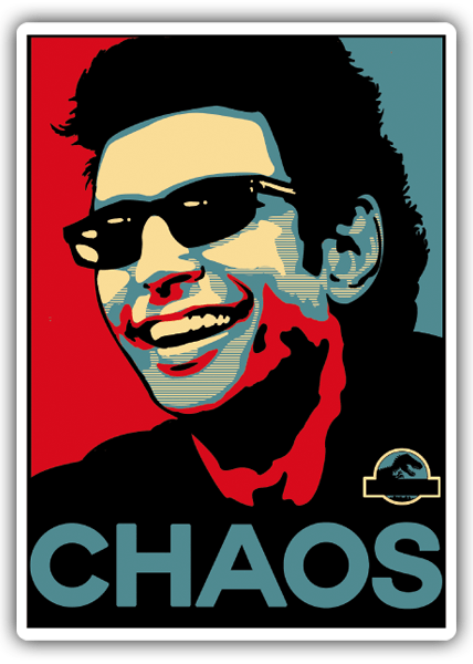 Pegatinas: Dr. Ian Malcolm Chaos