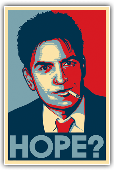 Pegatinas: Charlie Sheen Hope