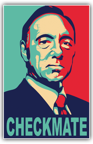 Pegatinas: Kevin Spacey Checkmate