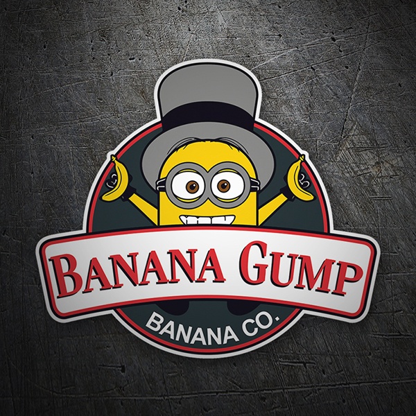 Pegatinas: Minion Banana Gump