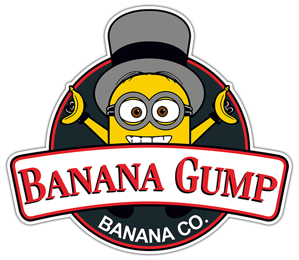 Pegatinas: Minion Banana Gump